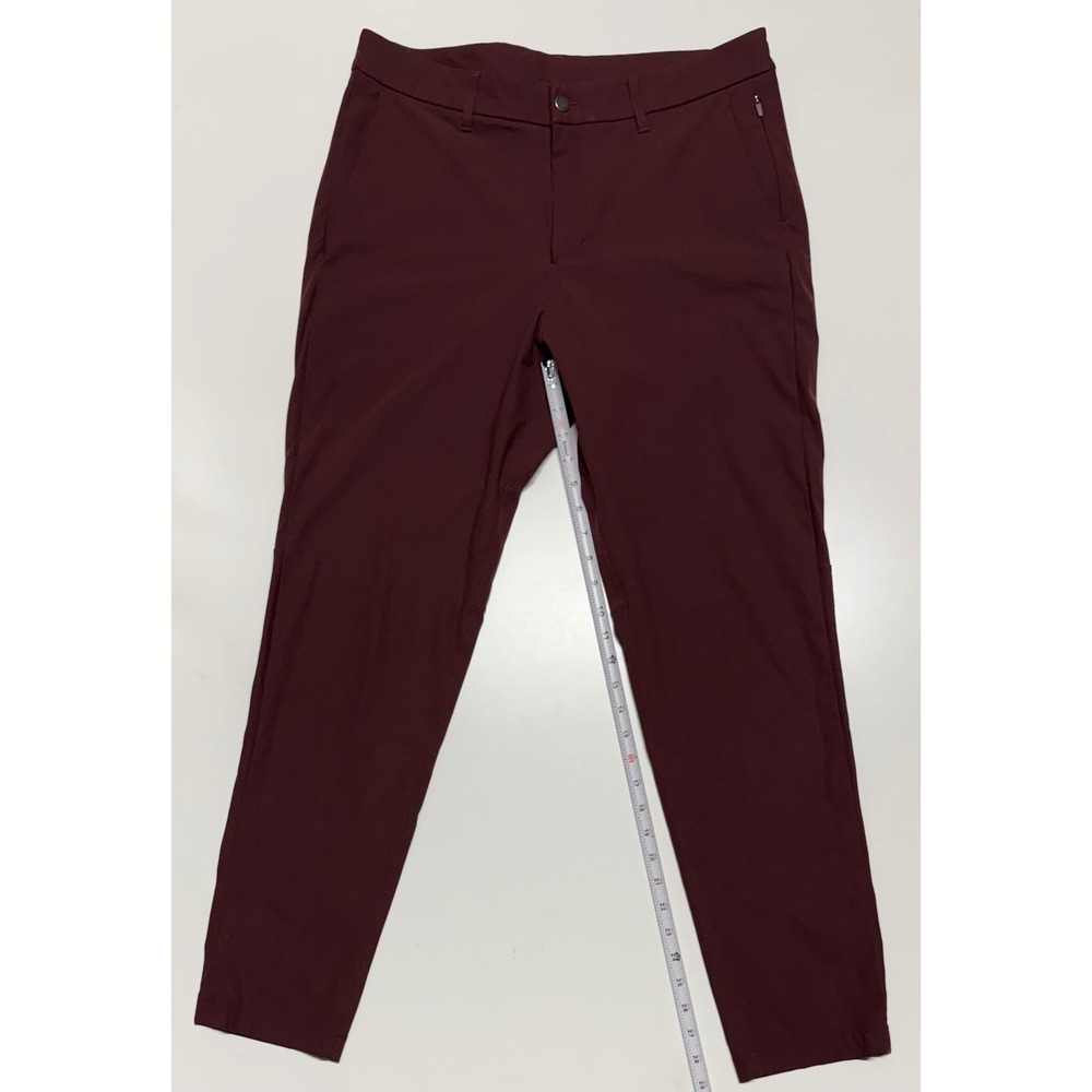 Lululemon Commission Pant Slim 33 Maroon Burgundy Warpstreme Chino LM5439S